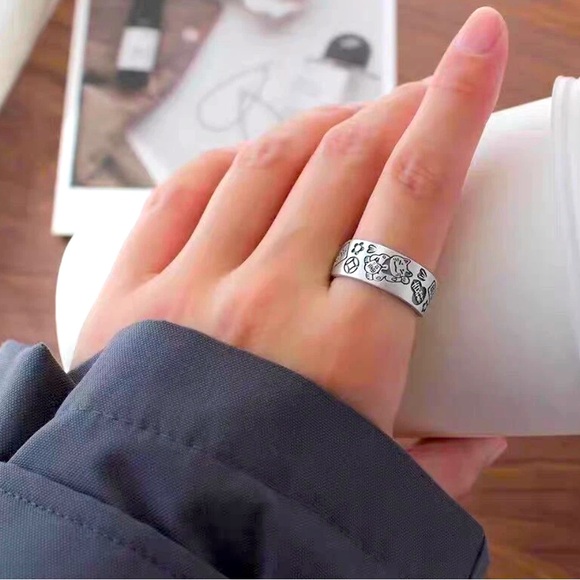 New! Simply Good Luck Lucky Cat Silver Cat Motif Ring! - Picture 3 of 4